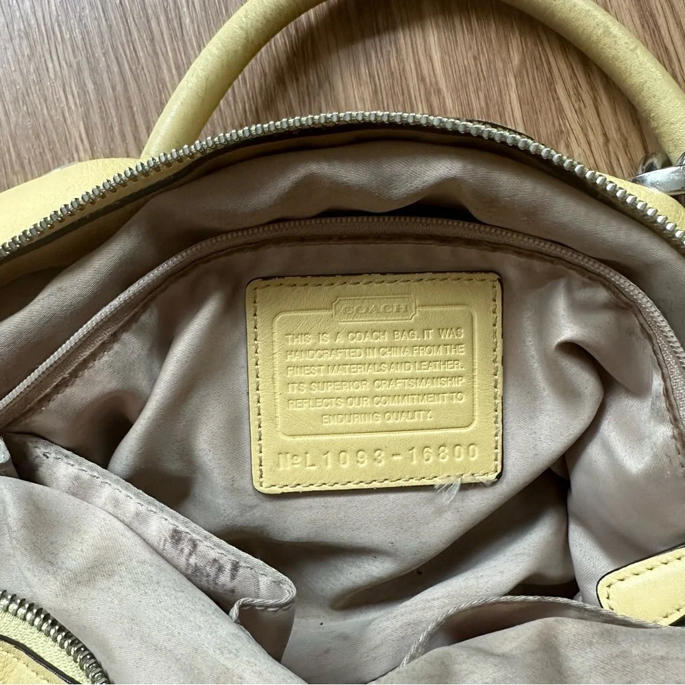 Vintage Yellow Coach Bag